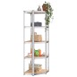 vidaXL Scaffali 5 Ripiani 2 pz Argento in Acciaio e Legno Multistrato vidaXL Scaffali 5 Ripiani 2 pz Argento in Acciaio e Legno Multistrato