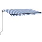vidaXL Tenda Automatica con Sensore Vento e LED 300x250 cm Blu Bianca