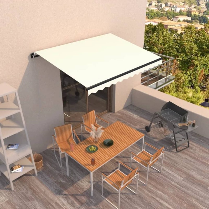 Tenda da Sole Retrattile Manuale 350x250 cm Crema Tenda da Sole Retrattile Manuale 350x250 cm Crema