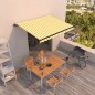 Tenda da Sole Retrattile Manuale 350x250 cm Gialla e Bianca Tenda da Sole Retrattile Manuale 350x250 cm Gialla e Bianca