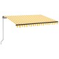 Tenda da Sole Retrattile Manuale 350x250 cm Gialla e Bianca Tenda da Sole Retrattile Manuale 350x250 cm Gialla e Bianca