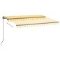 Tenda da Sole Retrattile Manuale 350x250 cm Gialla e Bianca Tenda da Sole Retrattile Manuale 350x250 cm Gialla e Bianca