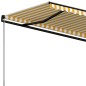Tenda da Sole Retrattile Manuale 350x250 cm Gialla e Bianca Tenda da Sole Retrattile Manuale 350x250 cm Gialla e Bianca