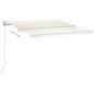 Tenda da Sole Retrattile Automatica con Pali 3,5x2,5 m Crema