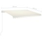 Tenda da Sole Retrattile Automatica con Pali 3,5x2,5 m Crema