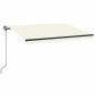 Tenda da Sole Retrattile Manuale con LED 350x250 cm Crema Tenda da Sole Retrattile Manuale con LED 350x250 cm Crema