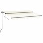 Tenda da Sole Retrattile Manuale con LED 350x250 cm Crema Tenda da Sole Retrattile Manuale con LED 350x250 cm Crema