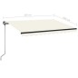 Tenda da Sole Retrattile Manuale con LED 350x250 cm Crema Tenda da Sole Retrattile Manuale con LED 350x250 cm Crema