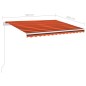 vidaXL Tenda da Sole con LED Sensore Vento 3,5x2,5 m Arancio Marrone