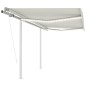 Tenda da Sole Automatica Sensore Vento e LED 3,5x2,5 m Crema Tenda da Sole Automatica Sensore Vento e LED 3,5x2,5 m Crema