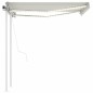 Tenda da Sole Automatica Sensore Vento e LED 3,5x2,5 m Crema Tenda da Sole Automatica Sensore Vento e LED 3,5x2,5 m Crema