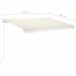 Tenda da Sole Automatica Sensore Vento e LED 3,5x2,5 m Crema Tenda da Sole Automatica Sensore Vento e LED 3,5x2,5 m Crema