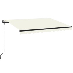 vidaXL Tenda da Sole Retrattile Automatica 350x250 cm Crema