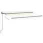 vidaXL Tenda da Sole Retrattile Automatica 350x250 cm Crema