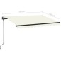 vidaXL Tenda da Sole Retrattile Automatica 350x250 cm Crema