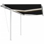 Tenda da Sole Automatica LED Sensore Vento 3,5x2,5 m Antracite Tenda da Sole Automatica LED Sensore Vento 3,5x2,5 m Antracite