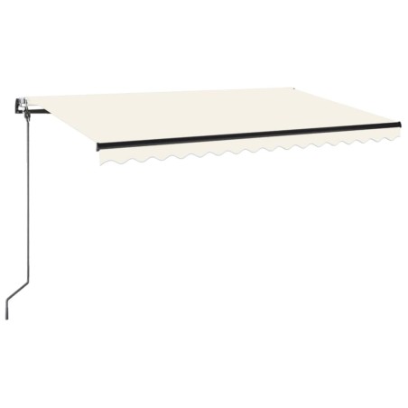 vidaXL Tenda Automatica con Sensore Vento e LED 450x350 cm Crema