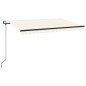 vidaXL Tenda Automatica con Sensore Vento e LED 450x350 cm Crema vidaXL Tenda Automatica con Sensore Vento e LED 450x350 cm Crema