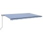Tenda da Sole Retrattile Automatica 500x350 cm Blu e Bianca