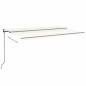 vidaXL Tenda da Sole Retrattile Automatica 500x350 cm Crema vidaXL Tenda da Sole Retrattile Automatica 500x350 cm Crema