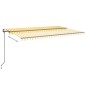 Tenda da Sole Retrattile Automatica 500x350 cm Gialla e Bianca