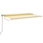vidaXL Tenda Automatica con Sensore Vento LED 500x350 cm Gialla Bianca