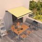 Tenda da Sole Retrattile Automatica 350x250cm Gialla e Bianca Tenda da Sole Retrattile Automatica 350x250cm Gialla e Bianca