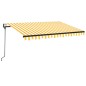 Tenda da Sole Retrattile Automatica 350x250cm Gialla e Bianca Tenda da Sole Retrattile Automatica 350x250cm Gialla e Bianca