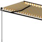 Tenda da Sole Retrattile Automatica 350x250cm Gialla e Bianca Tenda da Sole Retrattile Automatica 350x250cm Gialla e Bianca