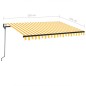 Tenda da Sole Retrattile Automatica 350x250cm Gialla e Bianca Tenda da Sole Retrattile Automatica 350x250cm Gialla e Bianca