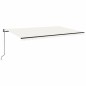 Tenda Automatica con Sensore Vento e LED 500x350 cm Crema Tenda Automatica con Sensore Vento e LED 500x350 cm Crema