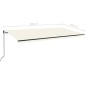 Tenda da Sole Retrattile Automatica 600x350 cm Crema Tenda da Sole Retrattile Automatica 600x350 cm Crema