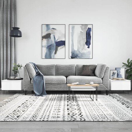 vidaXL Tavolini Salotto 2pz Bianco Lucido 50x46x35cm Legno Multistrato