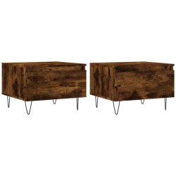 vidaXL Tavolini Salotto 2pz Rovere Fumo 50x46x35 cm Legno Multistrato
