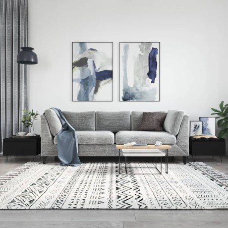 vidaXL Tavolini da Salotto 2pz Neri 50x46x35 cm in Legno Multistrato