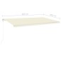 Tenda da Sole Retrattile Manuale con Pali 6x3m Crema Tenda da Sole Retrattile Manuale con Pali 6x3m Crema