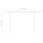 Tenda da Sole Retrattile Manuale con Pali 4x3,5 m Crema Tenda da Sole Retrattile Manuale con Pali 4x3,5 m Crema