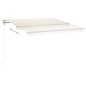 Tenda da Sole Retrattile Manuale con LED 4x3,5 m Crema Tenda da Sole Retrattile Manuale con LED 4x3,5 m Crema