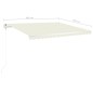 Tenda da Sole Retrattile Manuale con LED 4x3,5 m Crema Tenda da Sole Retrattile Manuale con LED 4x3,5 m Crema
