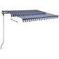 Tenda da Sole Retrattile Manuale 300x250 cm Blu e Bianca Tenda da Sole Retrattile Manuale 300x250 cm Blu e Bianca