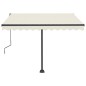 Tenda da Sole Retrattile Manuale Autoportante 300x250 cm Crema