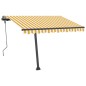 Tenda da Sole Retrattile Manuale 300x250 cm Gialla e Bianca Tenda da Sole Retrattile Manuale 300x250 cm Gialla e Bianca