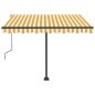 Tenda da Sole Retrattile Manuale 300x250 cm Gialla e Bianca Tenda da Sole Retrattile Manuale 300x250 cm Gialla e Bianca