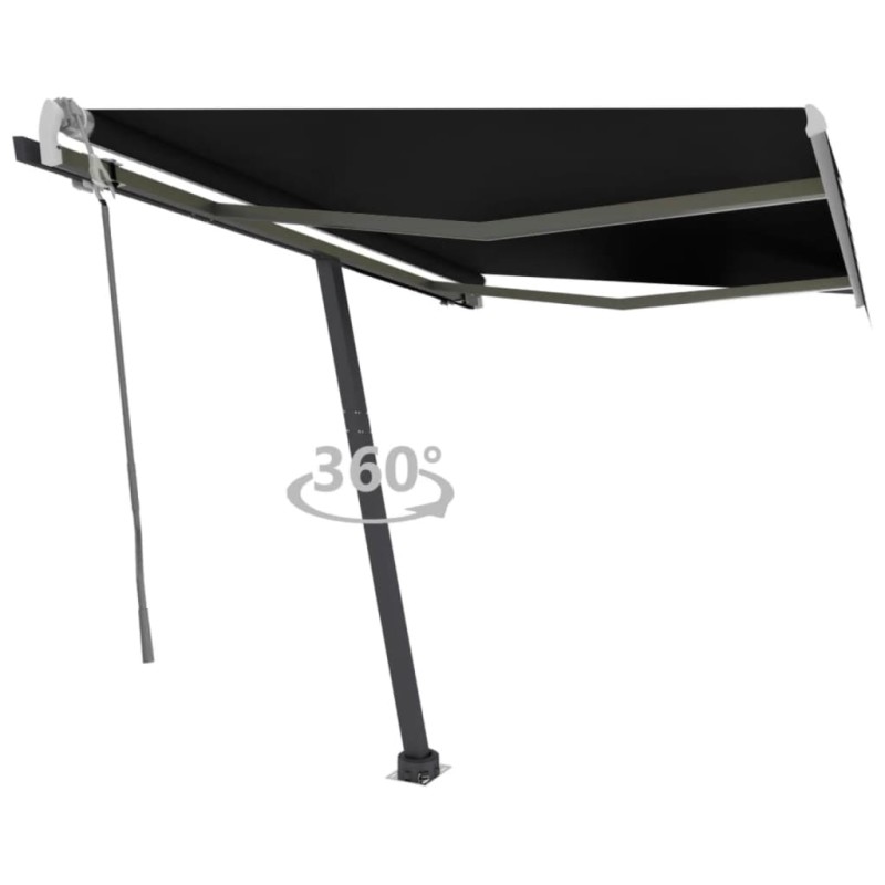 Tenda Retrattile Manuale Autoportante 300x250 cm Antracite Tenda Retrattile Manuale Autoportante 300x250 cm Antracite