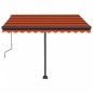 Tenda da Sole Retrattile Manuale 300x250 cm Arancione e Marrone Tenda da Sole Retrattile Manuale 300x250 cm Arancione e Marrone