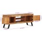 vidaXL Mobile Porta TV 112x30x45 cm in Legno Massello di Recupero vidaXL Mobile Porta TV 112x30x45 cm in Legno Massello di Recupero