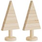vidaXL Alberi di Natale Decorativi in Legno 2pz 30cm Massello di Pino vidaXL Alberi di Natale Decorativi in Legno 2pz 30cm Massello di Pino