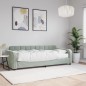 vidaXL Divano Letto con Materasso Grigio Chiaro 80x200 cm in Velluto vidaXL Divano Letto con Materasso Grigio Chiaro 80x200 cm in Velluto