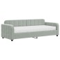 vidaXL Divano Letto con Materasso Grigio Chiaro 80x200 cm in Velluto vidaXL Divano Letto con Materasso Grigio Chiaro 80x200 cm in Velluto