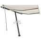 Tenda da Sole Retrattile Manuale con LED 300x250 cm Crema Tenda da Sole Retrattile Manuale con LED 300x250 cm Crema